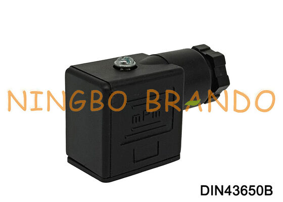 کانکتور سیم پیچ شیر برقی DIN43650 B MPM مشکی DIN 43650 نوع B