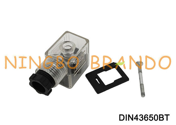 اتصال سیم پیچ شیر برقی DIN43650B 11 میلی متر شفاف DIN 43650 نوع B