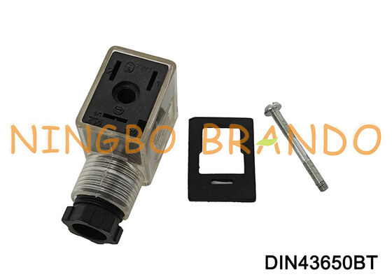 اتصال سیم پیچ شیر برقی DIN43650B 11 میلی متر شفاف DIN 43650 نوع B