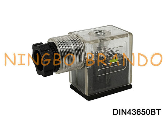 اتصال سیم پیچ شیر برقی DIN43650B 11 میلی متر شفاف DIN 43650 نوع B