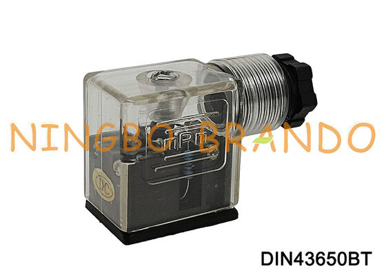 اتصال سیم پیچ شیر برقی DIN43650B 11 میلی متر شفاف DIN 43650 نوع B
