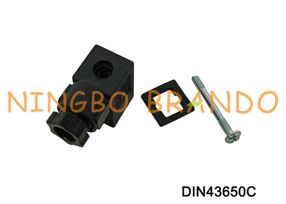 کانکتور سیم پیچ شیر برقی DIN43650 C MPM مشکی DIN 43650 نوع C