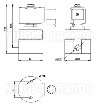 300 بار ولول سولینوئید با فشار بالا 3/8'' 220V 110V 24V 12V