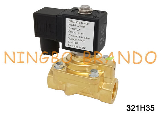 شیر برقی فشار قوی 321H35 نوع پارکر 2 طرفه 24VDC برنجی G1/2 اینچ