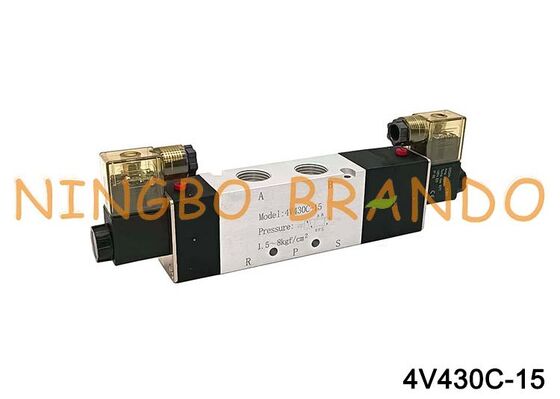 AirTAC type 4V430C-15 Solenoid Valve 5/3 Way Pneumatic Valve