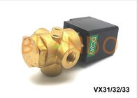 24V DC VX31 / VX32 / VX33 مستقیم 3 دریچه پنوماتیک یکپارچه پنوماتیک برای هوا / آب کار می کند