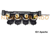 IG1 Apache OMB Type LPG / CNG Rail Injectors HD 4 سیلندر 3 اهم DC12V