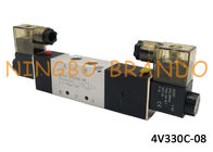 شیر کنترل فشار هوا 4V330C-08 AirTAC نوع 1/4 &quot;5/3 راهی برای سیلندر دوتایی