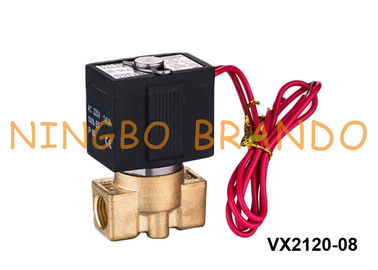 شیر 1/8 &quot;VX2120-06 1/4&quot; VX2120-08 شیر برقی برقی برای گاز روغن SMC نوع 220V 24V