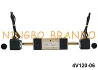 AirTAC Type 5/2 Way 1/8 &quot;Double Coil Pneumatic Solenoid Valve 24VDC 220VAC 4V120-06 with Leading Flying