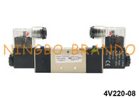 AirTAC Type 5/2 Way 1/4 &quot;Double Coil Pneumatic Solenoid Valve 24VDC 220VAC 4V220-08