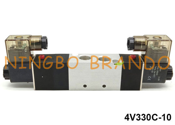 شیر برقی پنوماتیک 3/8 &quot;5/3 راه 4V330C-10 Airtac Type 24V 12V
