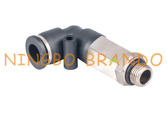 اتصالات شلنگ پنوماتیک اتصال سریع و سریع آرنج نر 1/4 &quot;8mm