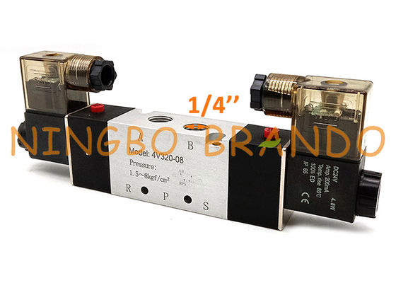 شیر برقی پنوماتیک دو سیم پیچ 4/3 اینچ 5/2 اینچ 4V320-08