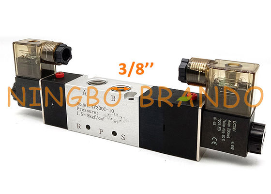 شیر کنترل هوا پنوماتیک 4V330C-10 3/8 &quot;5/3 Way Closed Center