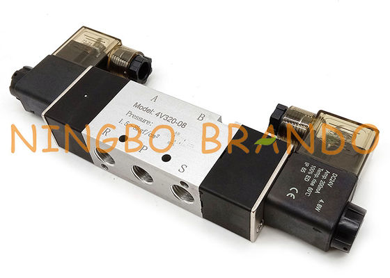 Airtac نوع 4V320-08 1/4 &quot;5/2 راه شیر برقی پنوماتیک دو طرفه