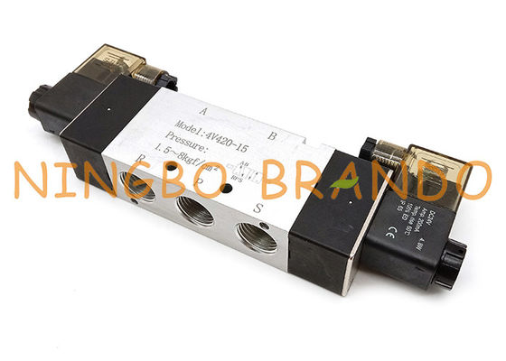 شیر پنوماتیک شیر برقی دو طرفه Airtac 4V420-15 1/2 &quot;5/2 Way