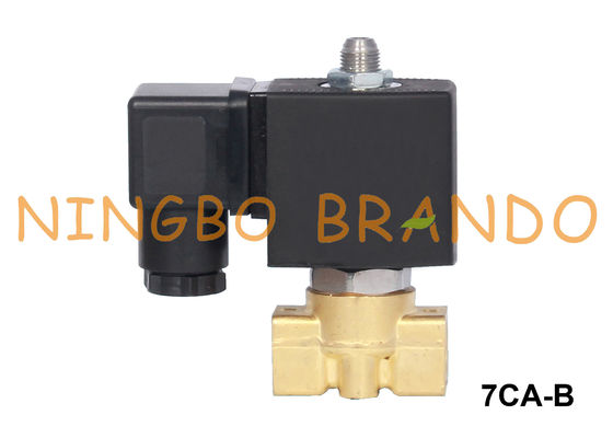 شیر برقی برنجی 3 طرفه آب 1/8 &quot;1/4&quot; 12VDC 24VDC 110VAC 220VAC