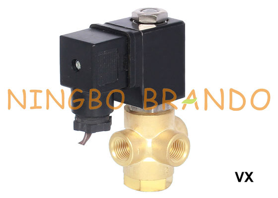 شیر برقی 3 طرفه برنج معمولاً بسته 1/8 &quot;1/4&quot; 12V 24V 110V 220V