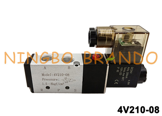 4V210-08 5/2 راه 1/4 اینچ Airtac شیر برقی DC24V AC220V 4V210-08-B