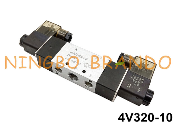 4V320-10 3/8 اینچ شیر برقی پنوماتیک 5/2 راه 24VDC 220VAC