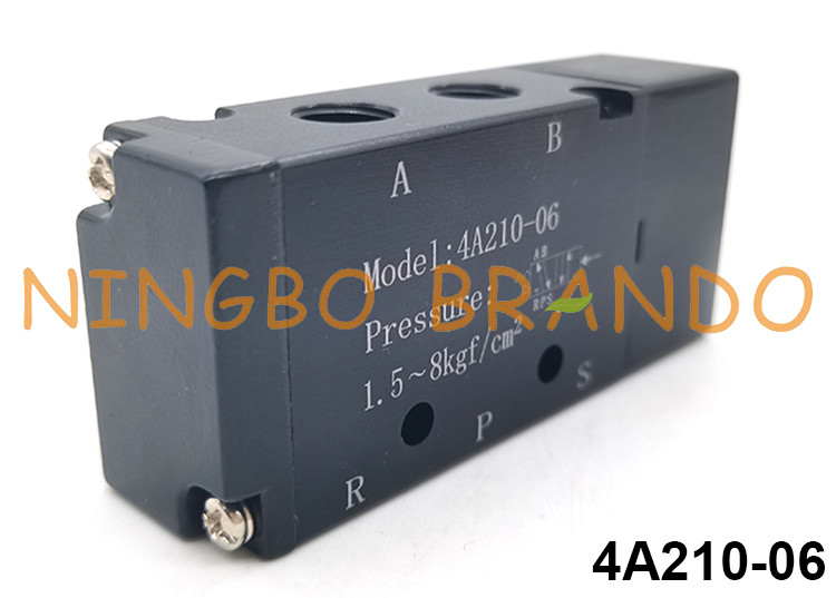 4A210-06 5/2 Way Airtac نوع پنوماتیک سوپاپ خلبان هوا 5 سمت 2