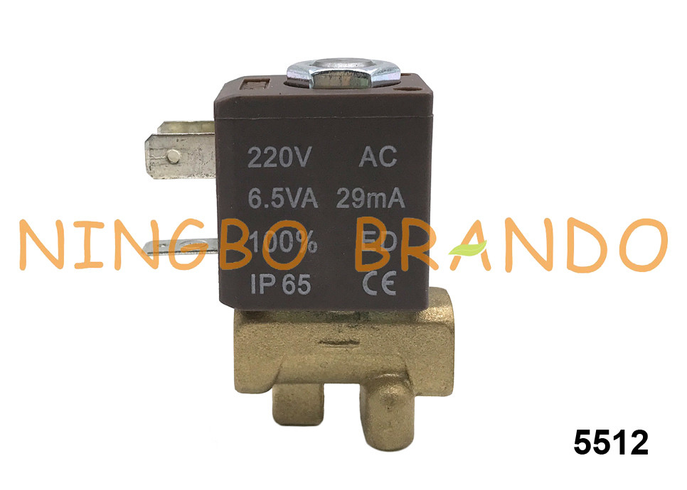 5512 CEME نوع G1/4 اینچ شیر برقی برنجی دو طرفه به طور معمول بسته 24VDC 220VAC
