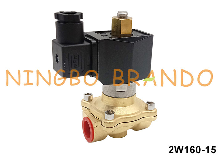 2W160-15-NO 1/2 اینچ شیر برقی برنجی 2/2 جهت عادی باز