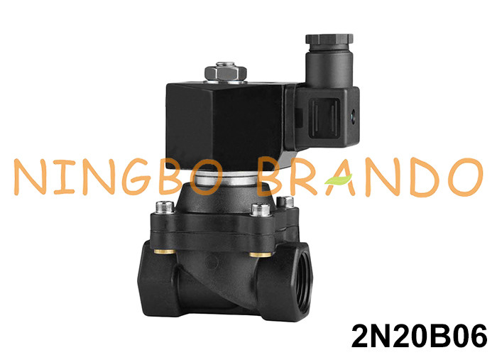 3/4 &quot;PA66 نایلون پلاستیک ولول سولناید 2 راه NC 12V 24V 110V 220V