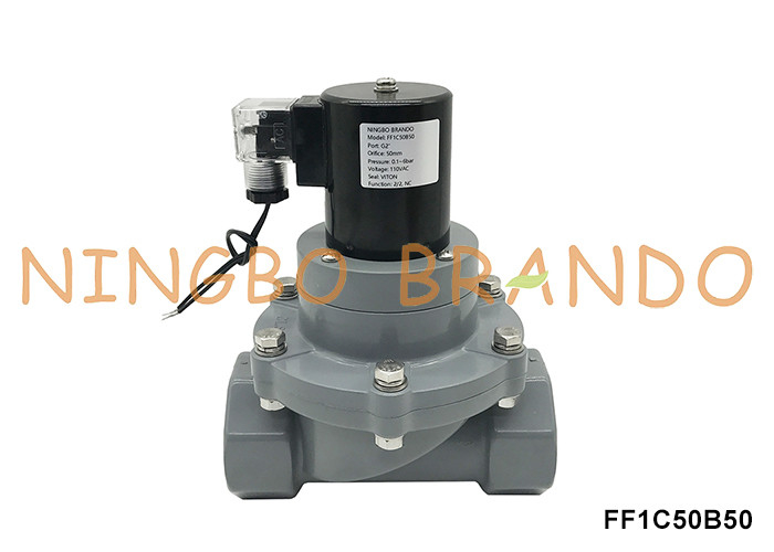 2' DN50 ضد خوردگی CPVC سولناید شیر برای اسید شیمیایی 24V 220V