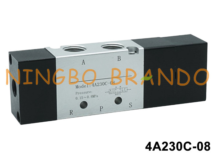 4A230C-08 Airtac Type 1/4' Air Pilot Valve 5 Port 3 موقعیت