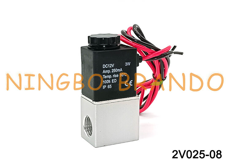 AIRTAC Type 2V025-08 شیر برقی دو طرفه 1/4 اینچ سرنخ های پرنده
