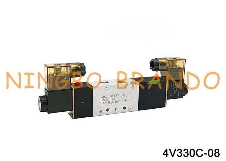 شیر برقی نوع AIRTAC شیر هوا 4V330C-08 DC 12V 24V AC 110V 220V