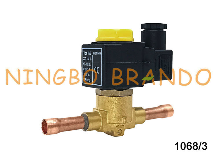 شیر برقی نوع کاستل 3/8 اینچ لحیمی شیر برقی تهویه مطبوع فریزر 1068/3A7