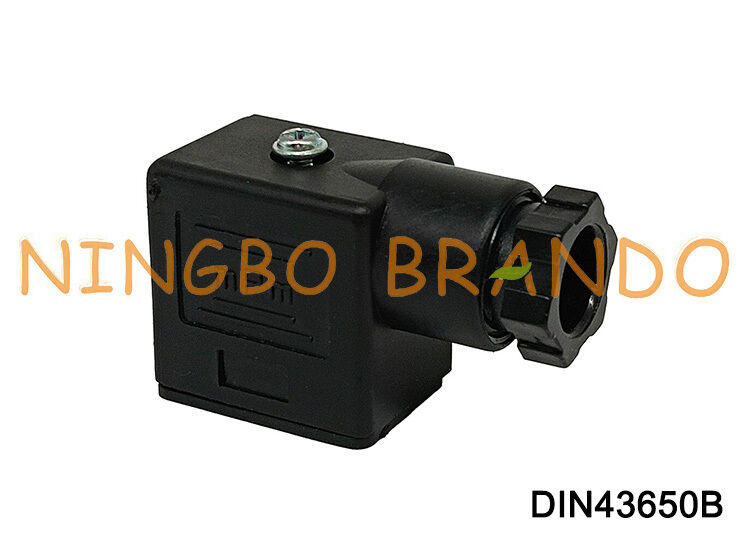 کانکتور سیم پیچ شیر برقی DIN43650 B MPM مشکی DIN 43650 نوع B