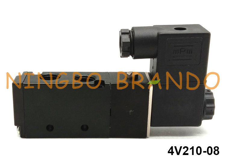 شیر برقی پنوماتیک 4V210-08 Airtac 5 حالت 2 موقعیت G1 / 4 &quot;24VDC
