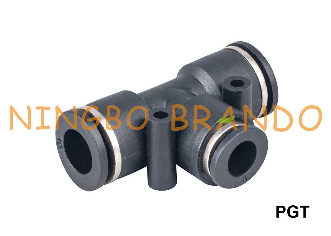 اتصالات کاهش دهنده پنوماتیک پلاستیکی PGT Union Tee 1/8 &quot;1/4&quot; 3/8 &quot;1/2&quot;