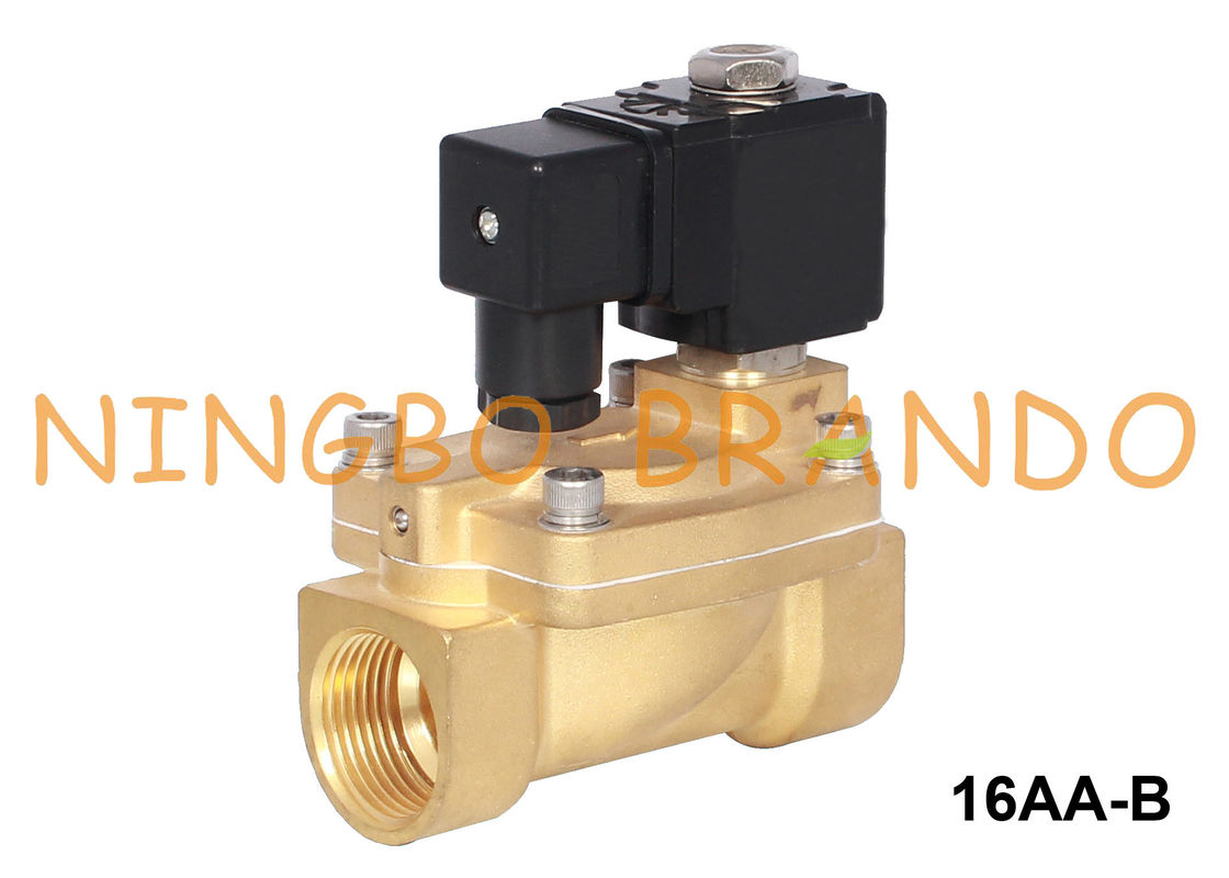 24V 220V PTFE دیافراگم برنج شیر برقی 3/8 &quot;1/2&quot; 3/4 &quot;1&quot;