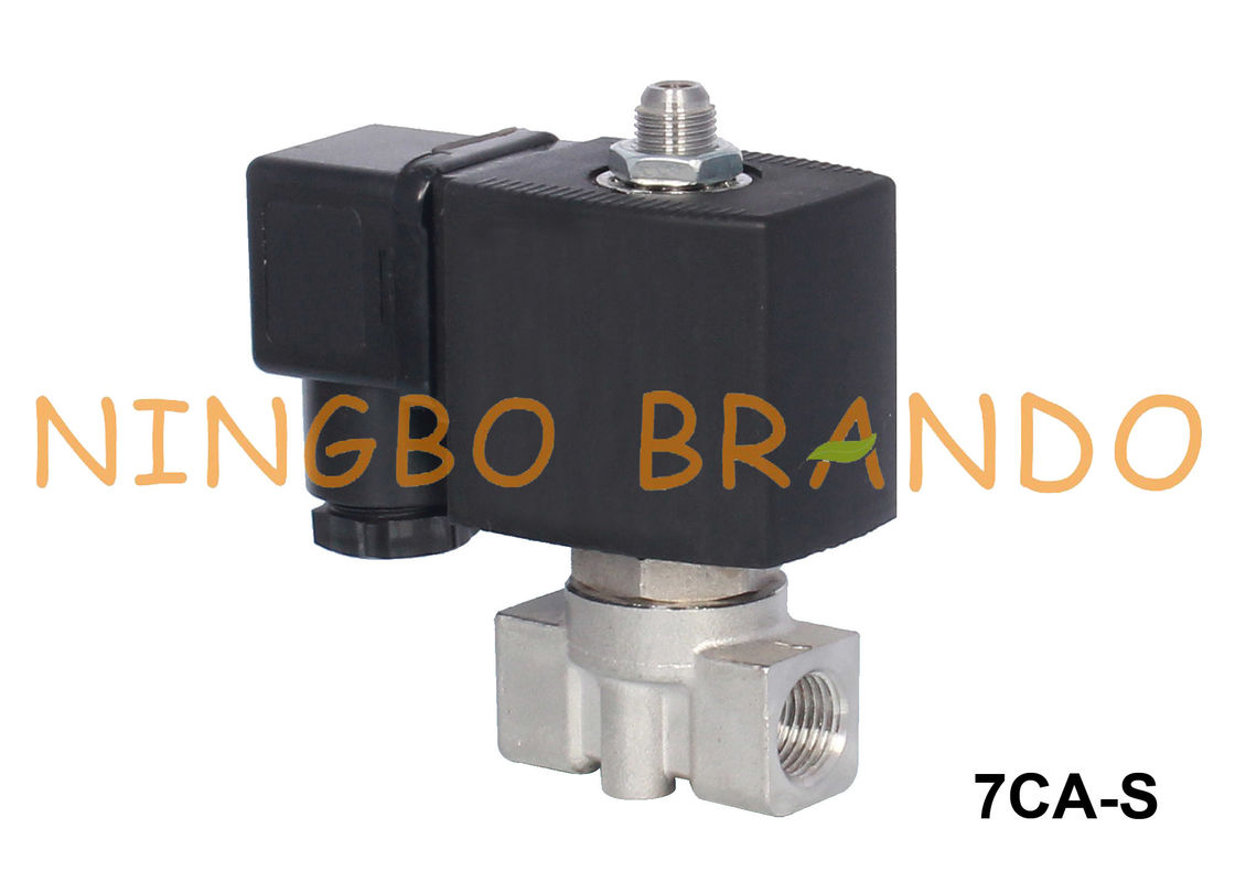 شیر برقی فولادی ضد زنگ 3 راه آب 1/8 &quot;1/4&quot; 12V 24V 110V 220V