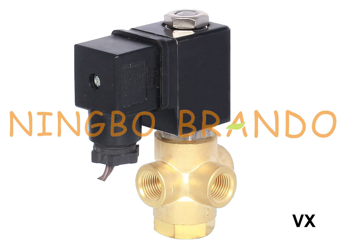 شیر برقی 3 طرفه برنج معمولاً بسته 1/8 &quot;1/4&quot; 12V 24V 110V 220V