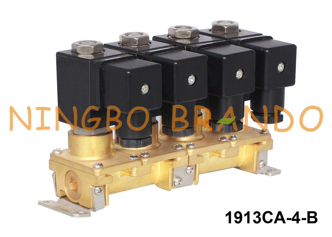 انباشته 4 گروه شیر برقی برقی چند پورت 1/8 &quot;1/4&quot; 24V 220V