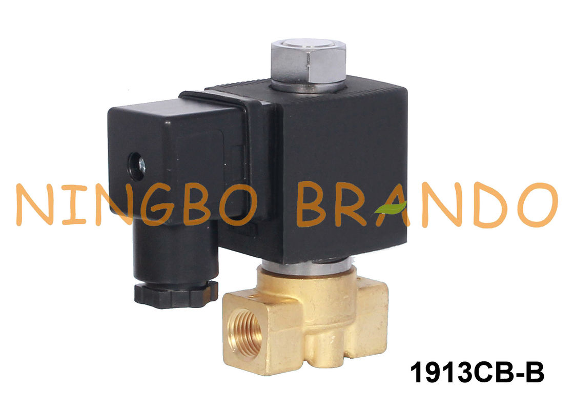 2 راه به طور معمول باز کردن شیر برقی برنجی آب هوا 1/4 &quot;24VDC 220VAC