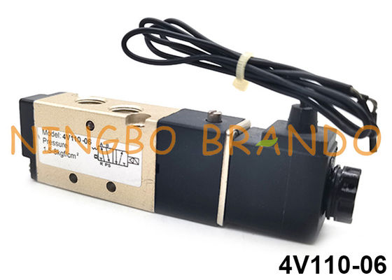 شیر برقی پنوماتیک 4V110-06 Airtac نوع 5/2 راه DC24V AC110V AC220V