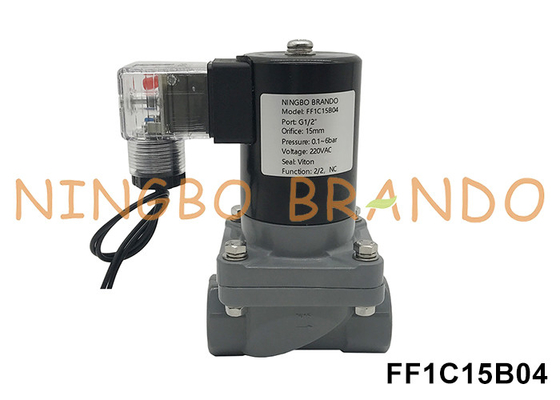 1/2'' ضد خوردگی CPVC ولول سولینوئید برای اسید الکالی شیمیایی 220V 110V 24V