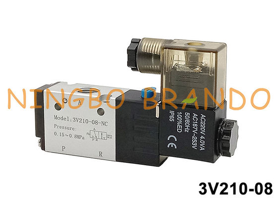 3V210-08 1/4' پنوماتیک Solenoid Valve 3V210-08-NC 3V210-08-NO