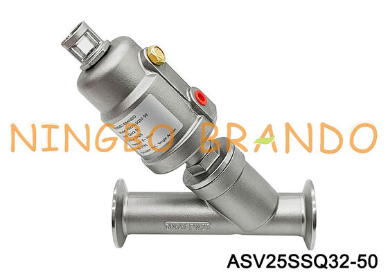 دریچه نشیمنگاهی زاویه بخار پنوماتیک 1/2 اینچی سه گیره فولادی ضد زنگ DN15 PN16