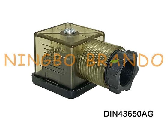 اتصال سیم پیچ شیر برقی DIN43650A 18 میلی متر MPM نایلون قهوه ای DIN 43650 نوع A