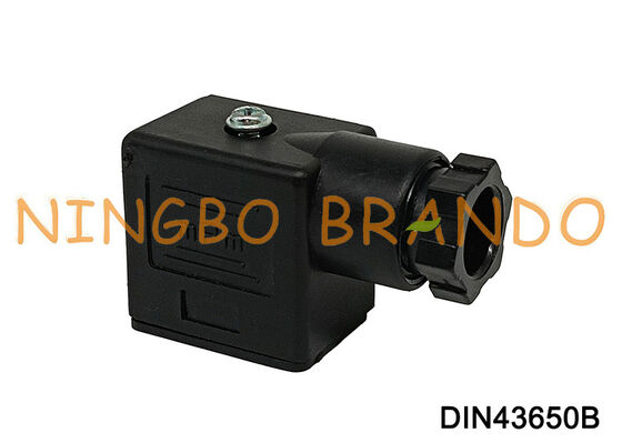 کانکتور سیم پیچ شیر برقی DIN43650 B MPM مشکی DIN 43650 نوع B