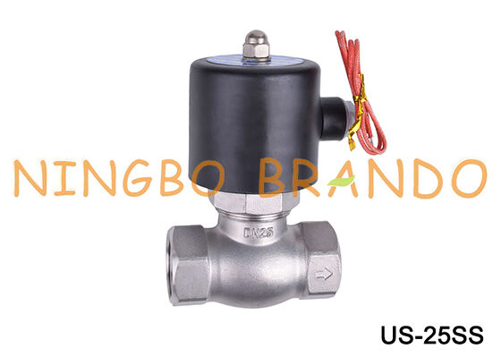 شیر برقی بخار 24 ولتی 220 ولتی فولاد ضد زنگ با دمای بالا US-25 1 اینچی DN25