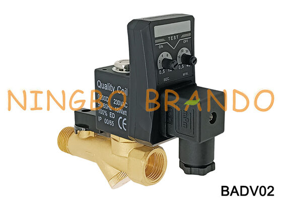 شیر تخلیه خودکار COMBO برای کمپرسور هوا 1/2 اینچ تخلیه میعانات کنترل شده با تایمر